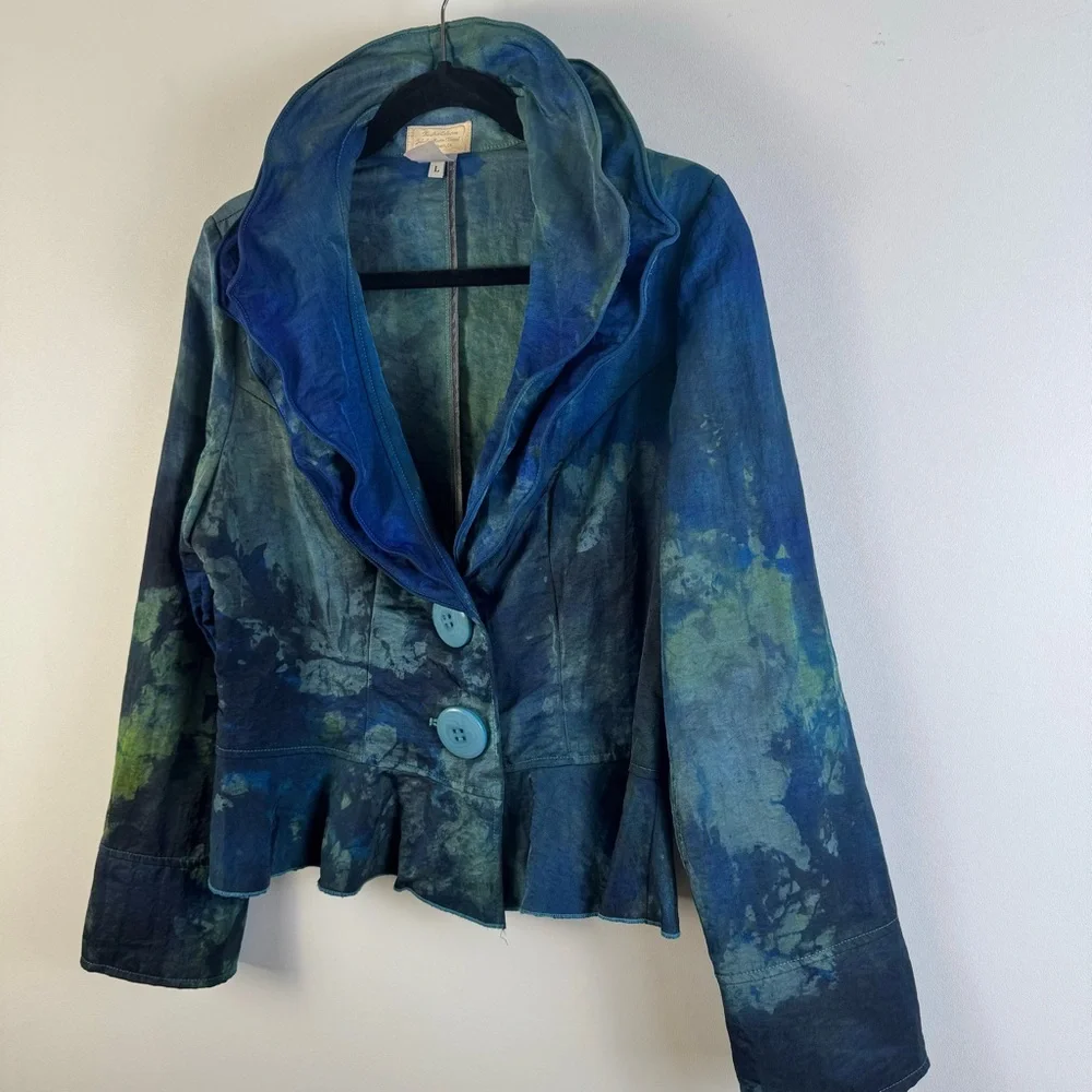 Julie and Martin Venzal The New Collection Laguna Beach Jacket Large Taffeta Vtg